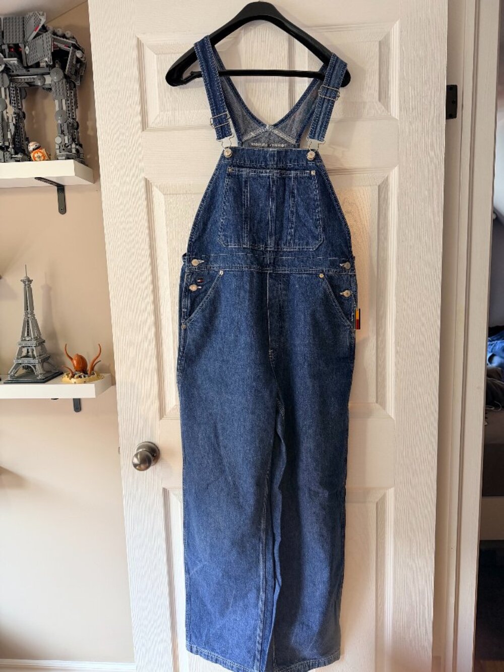 Vintage 90s Tommy Hilfiger Denim Overalls Made in Canada L/G